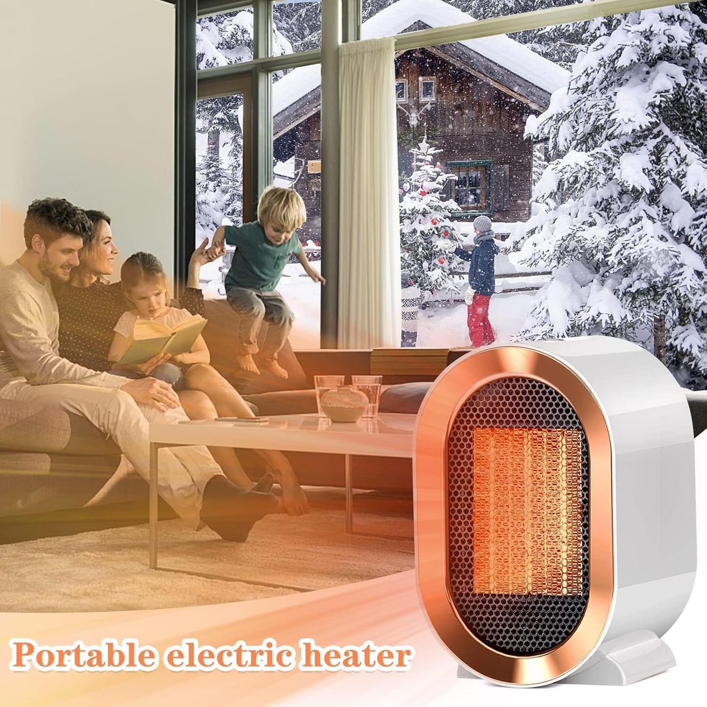 Calefactor de cerámica PTC de 1200 W blanco