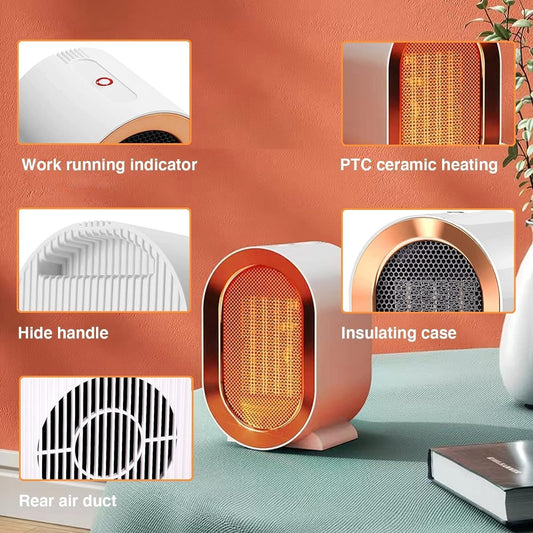 Calefactor de cerámica PTC de 1200 W blanco