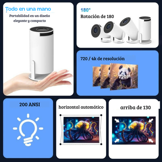 Proyector portátil ultra HD - Auracharge
